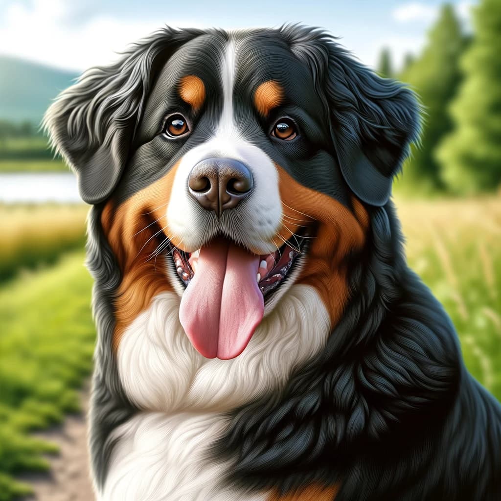 Berner Sennenhund hechelt