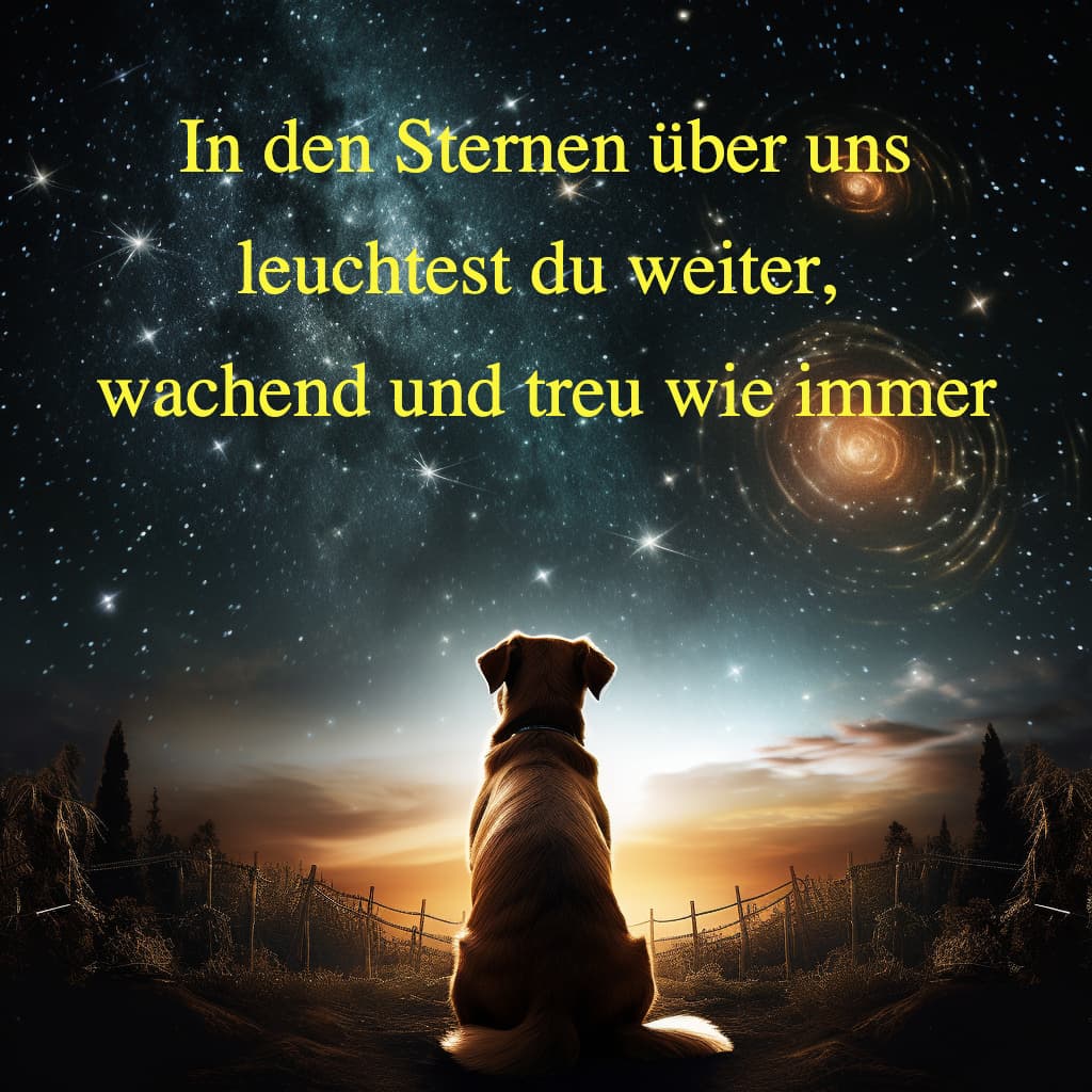 In den Sternen über uns leuchtest du weiter, wachend und treu wie immer