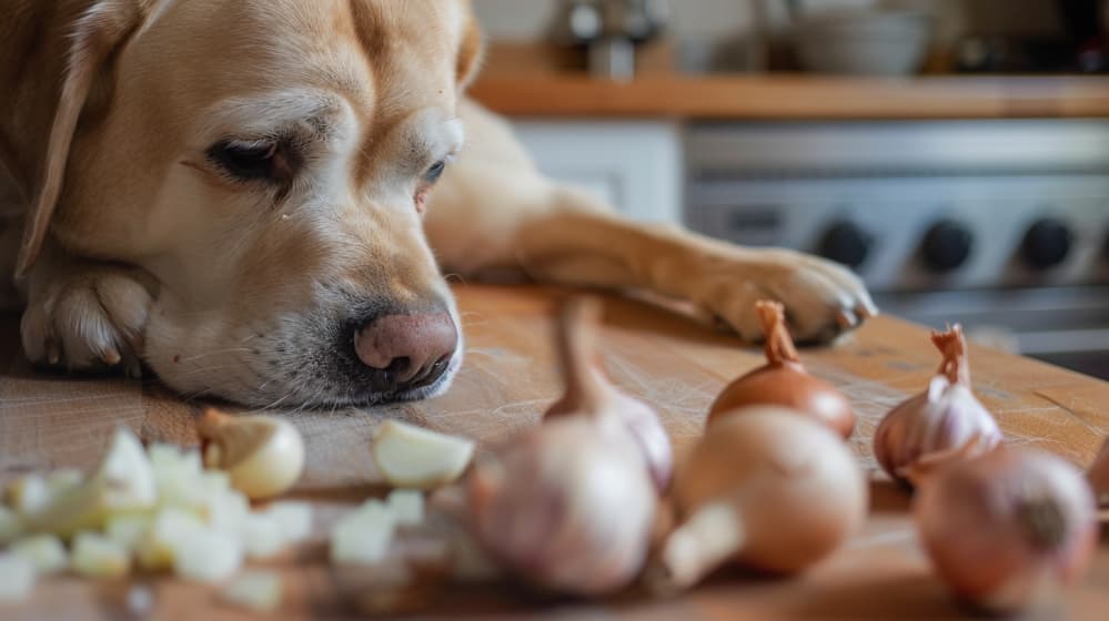 Knoblauch und Zwiebeln mögen Hunde nicht und können sie auch nicht vertragen!