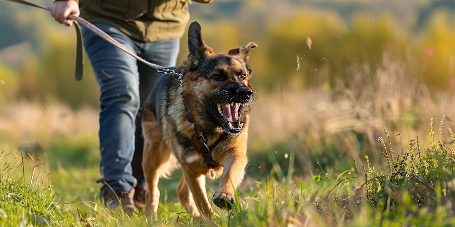 Hund zieht aggressiv an Leine