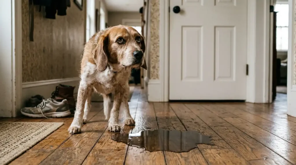Hund pinkelt ins Haus obwohl er vorher draußen war