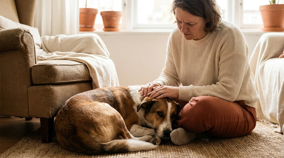 Ratgeberbild: Hund erbricht unverdautes Essen nach Stunden: Was steckt dahinter?