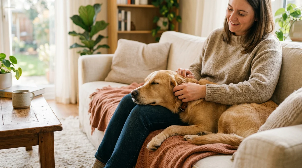 Ratgeberbild: Warum legt mein Hund den Kopf auf mein Bein Bedeutung dieser Zarten Geste